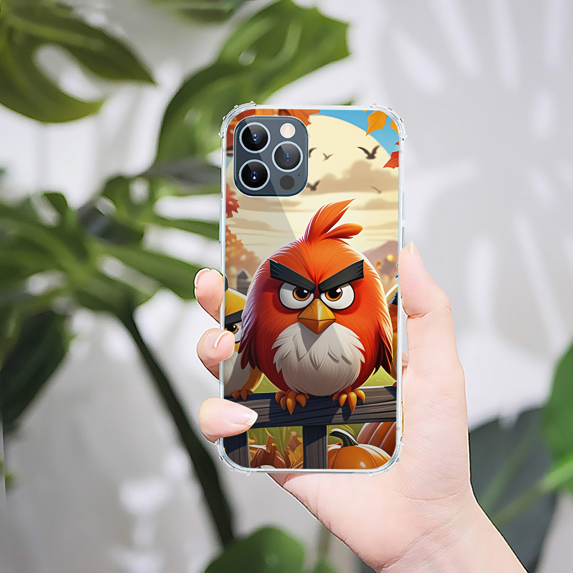 （画像用） Angry Birds アングリーバード 【iPhone 12シリーズ対応】透明スマホケース（クリアソフトケース）